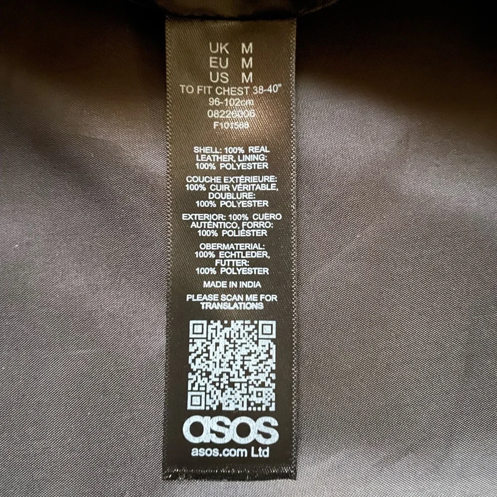 ASOS Leather Racer Jacket - Picture 3 of 7